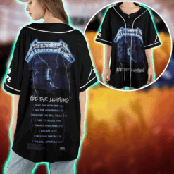 Metallica Ride the Lightning 1984 Tour Baseball Jersey Vintage Album 2
