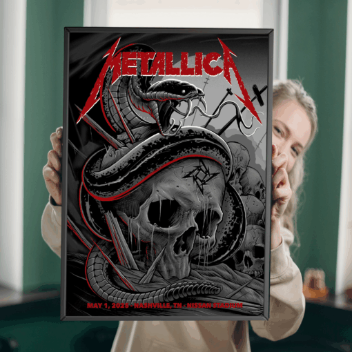 1Metallica M72 World Tour 2025 Nashville Tennessee Poster May 1 at Nissan Stadium 1