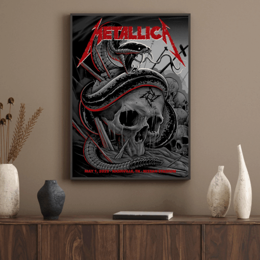 1Metallica M72 World Tour 2025 Nashville Tennessee Poster May 1 at Nissan Stadium 3