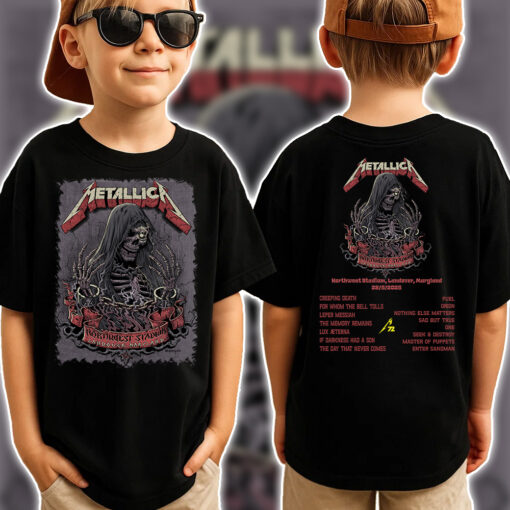 Metallica Kids T Shirt Full Setlist Edition M72 Tour Landover May 28 2