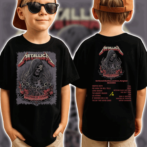Metallica Kids T Shirt Full Setlist Edition M72 Tour Landover May 28 2