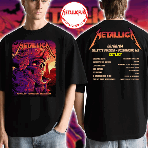Metallica M72 2024 Foxborough Night 1 T Shirt August 2 Gillette Stadium 1