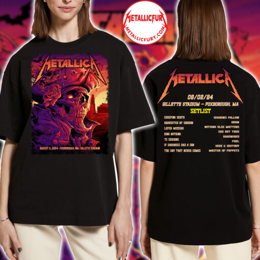 Metallica M72 2024 Foxborough Night 1 T Shirt August 2 Gillette Stadium 2
