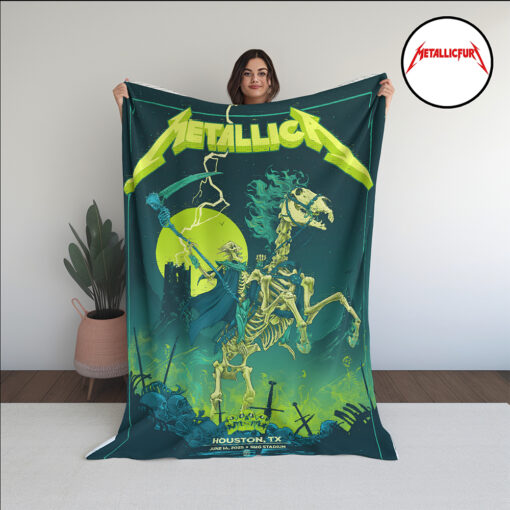 Metallica M72 2025 Houston Blanket NRG Stadium June 14 Tour Merch Full Show Collectors Edition