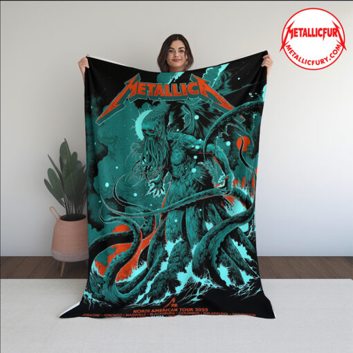Metallica M72 North American Tour Blanket Tampa June 6 8 2025 Raymond James Stadium Cthulhu Mythos Design