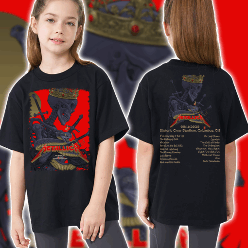 Metallica M72 World Tour 2025 Kids T shirt Columbus May 11 1