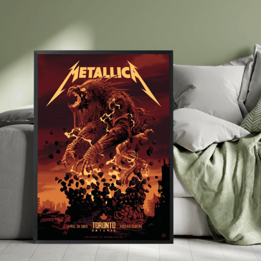 Metallica M72 World Tour 2025 Poster Canvas Wall Art Toronto ON April 26 at Rogers Centre 2