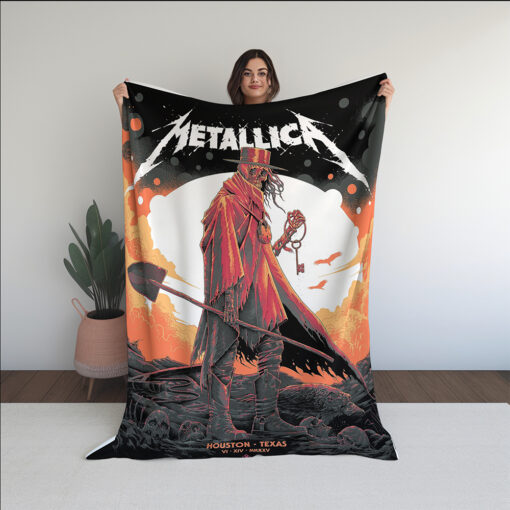 Metallica M72 World Tour Blanket Lone Wanderer Design Houston June 14 2025 at NRG Stadium