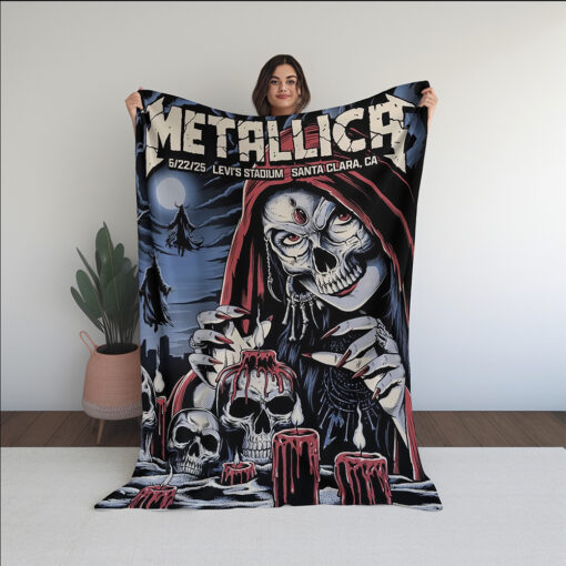 Metallica M72 World Tour Blanket Santa Clara Exclusive June 22 2025 at Levis Stadium