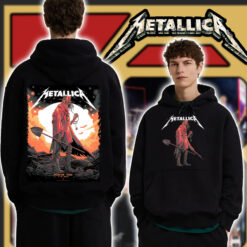 Metallica M72 World Tour Hoodie Houston June 14 2025 NRG Stadium Texas Lone Wanderer Reaper Artwork 3