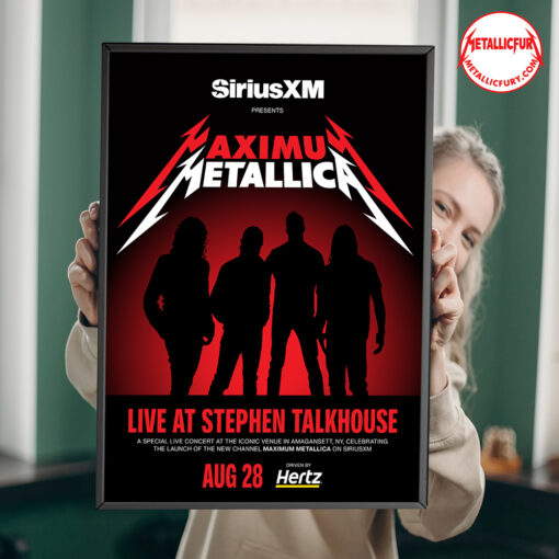 Metallica M72 World Tour Poster Amagansett August 28 2025 The Stephen Talkhouse New York SiriusXM Maximum Metallica 1