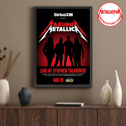 Metallica M72 World Tour Poster Amagansett August 28 2025 The Stephen Talkhouse New York SiriusXM Maximum Metallica 3