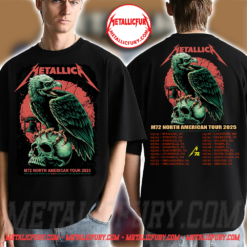 Metallica M72 World Tour T-Shirt – Philadelphia May 23–25, 2025 – Lincoln Financial Field – Eagle & Skull Design – Official Tour Shirt