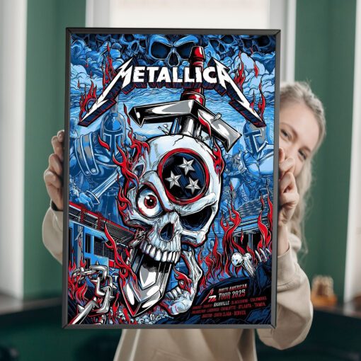 Metallica Nashville 2025 Concert T Shirt Warrior Skull Design M72 Tour Pop Up Tee at Nissan Stadium 1
