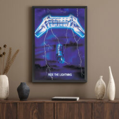 Metallica Ride the Lightning 41st Anniversary Poster Retro Album Artwork Limited Edition Collector Print 1
