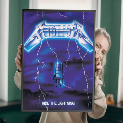 Metallica Ride the Lightning 41st Anniversary Poster Retro Album Artwork Limited Edition Collector Print 3