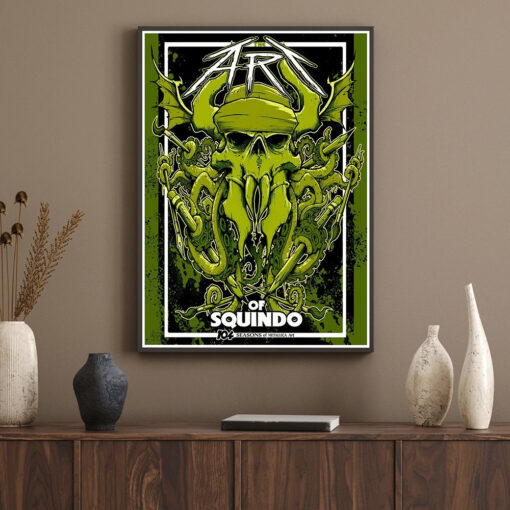 Metallica x Squindo Poster 104 Seasons of Art Limited Edition Skull Tentacles Canvas Wall Art 1