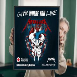 Red Cross Metallica Limited Edition Poster Give Where You Live Campaign Jul 29 2025–Feb 28 2026 3
