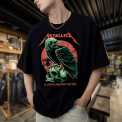 metallica m72 world tour t shirt philadelphia eagle skull design 3