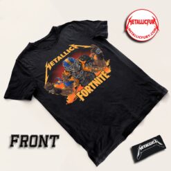 Close-up of Fortnite x Metallica Fury T-Shirt – Limited Edition – Exclusive Band Tee