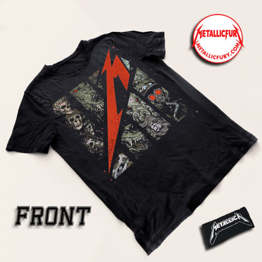 Front view of Metallica Fifth Member Poster Art Logo T-shirt official band merchandise