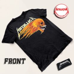 Metallica Flaming Skull 1994 Tour T-Shirt front view