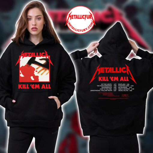 Metallica Kill ’Em All Hoodie Iconic Debut Album 1983 Artwork Unisex Pullover 2