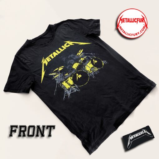 Metallica M72 Lars Ulrich Drum Set T-Shirt Band Instrument Tee 1