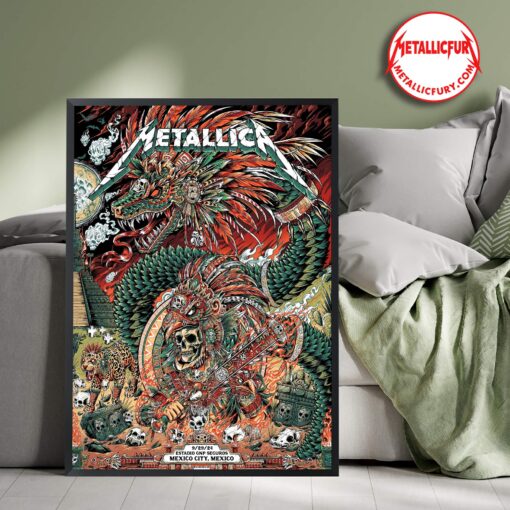 Metallica M72 Mexico City 2024 Night 4 Poster September 29 Exclusive Collectible Artwork 2