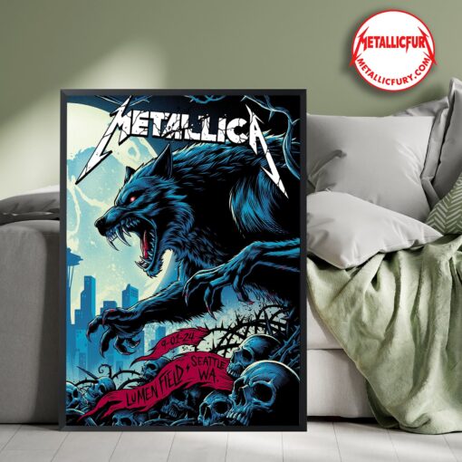 Metallica M72 World Tour 2024 Seattle Night 2 Poster – September 1, 2024 Lumen Field – Exclusive Concert Collectible Artwork