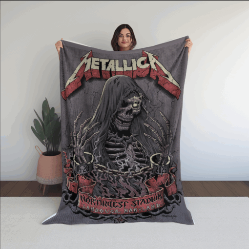 Metallica M72 World Tour 2025 Landover Blanket May 28, 2025 Northwest Stadium