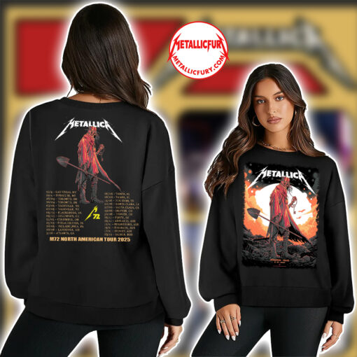Metallica M72 World Tour Sweater Houston June 14 2025 NRG Stadium Texas Lone Wanderer Design 2