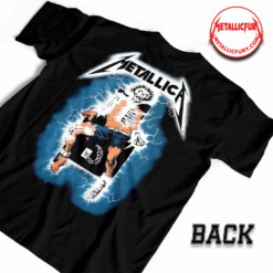 Back design of Metallica Metal Up Your Ass T-shirt with band logo