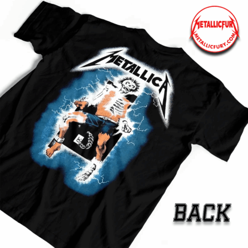 Back design of Metallica Metal Up Your Ass T-shirt with band logo
