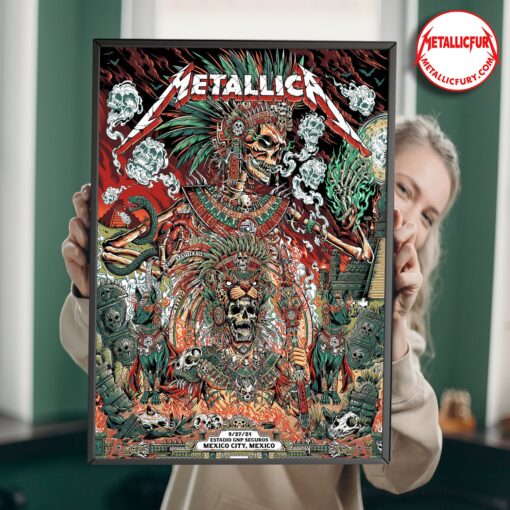 Metallica Mexico City Night 3 Poster M72 World Tour 2024 September 27 Exclusive Artwork 1