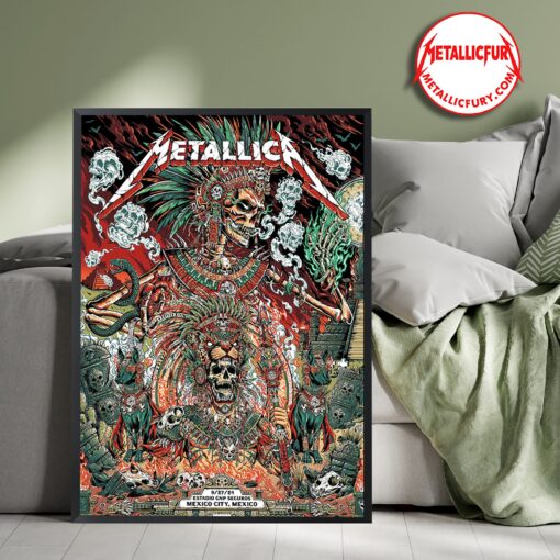 Metallica Mexico City Night 3 Poster M72 World Tour 2024 September 27 Exclusive Artwork 2