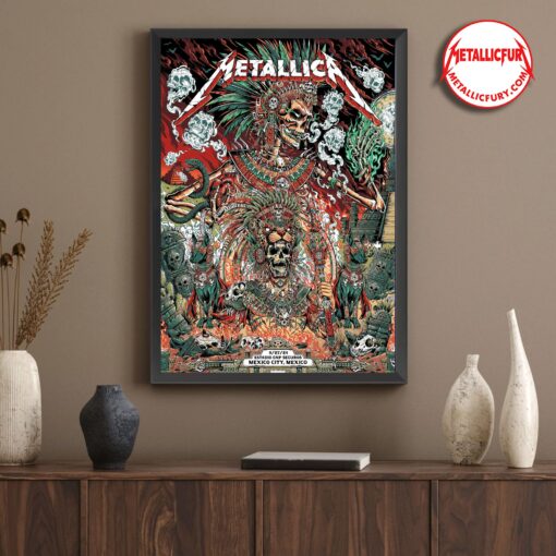 Metallica Mexico City Night 3 Poster M72 World Tour 2024 September 27 Exclusive Artwork 3