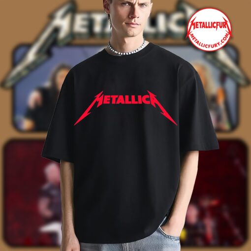 Metallica Red Logo T Shirt Classic Band Tee Official Merchandise 2