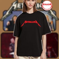 Metallica Red Logo T Shirt Classic Band Tee Official Merchandise 3