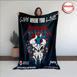 Red Cross Metallica Blanket Give Where You Live Campaign