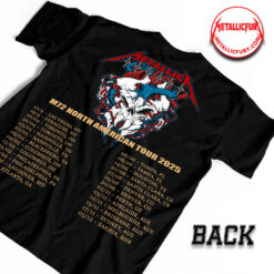 Back design of Red Cross x Metallica Give Where You Live limited edition graphic T-shirt
