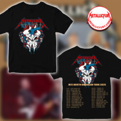 Flat lay of Red Cross x Metallica Give Where You Live campaign band T-shirt