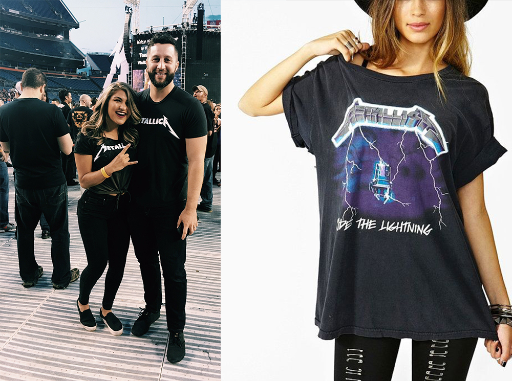 T-shirt for metaliica concert
