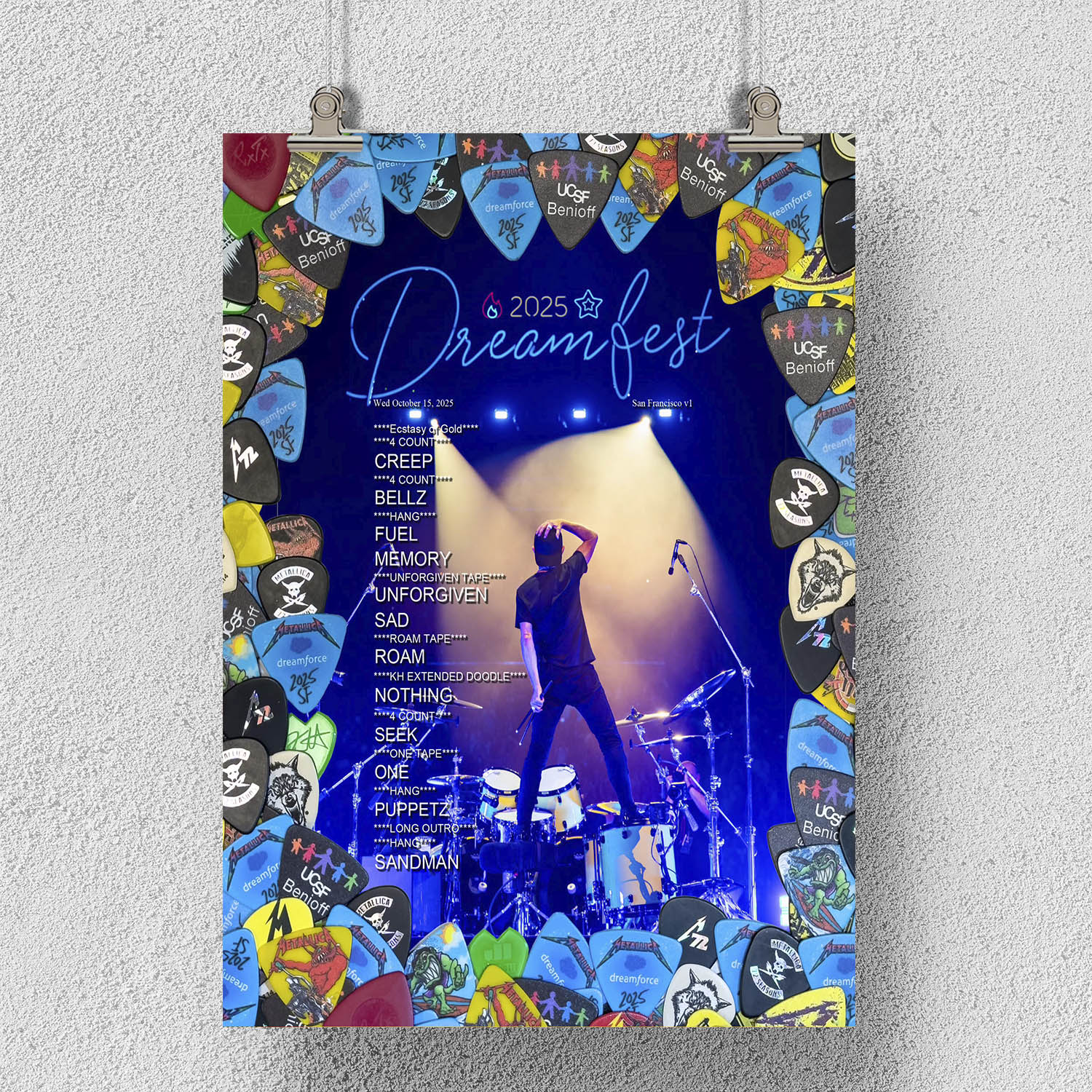 Metallica Dreamfest 2025 Concert Poster – San Francisco, California – October 15, 2025 – UCSF Benioff Children’s Hospitals Benefit Event – Official Event Artwork