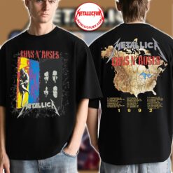 Metallica x Guns N’ Roses 1992 Tour T-Shirt – Classic Rock Collaboration Artwork