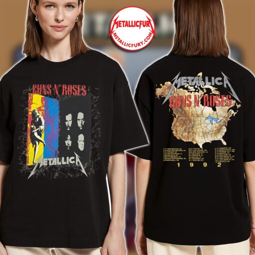 Metallica Guns N’ Roses 1992 Tour T Shirt 2