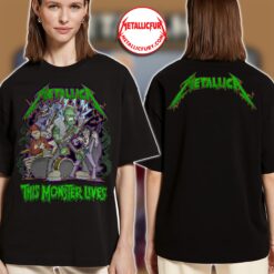 Metallica Happy Halloween 2025 T-Shirt – 'This Monster Lives' Artwork – Metalli-Monsters Collection by Squindo – Official Event Design
