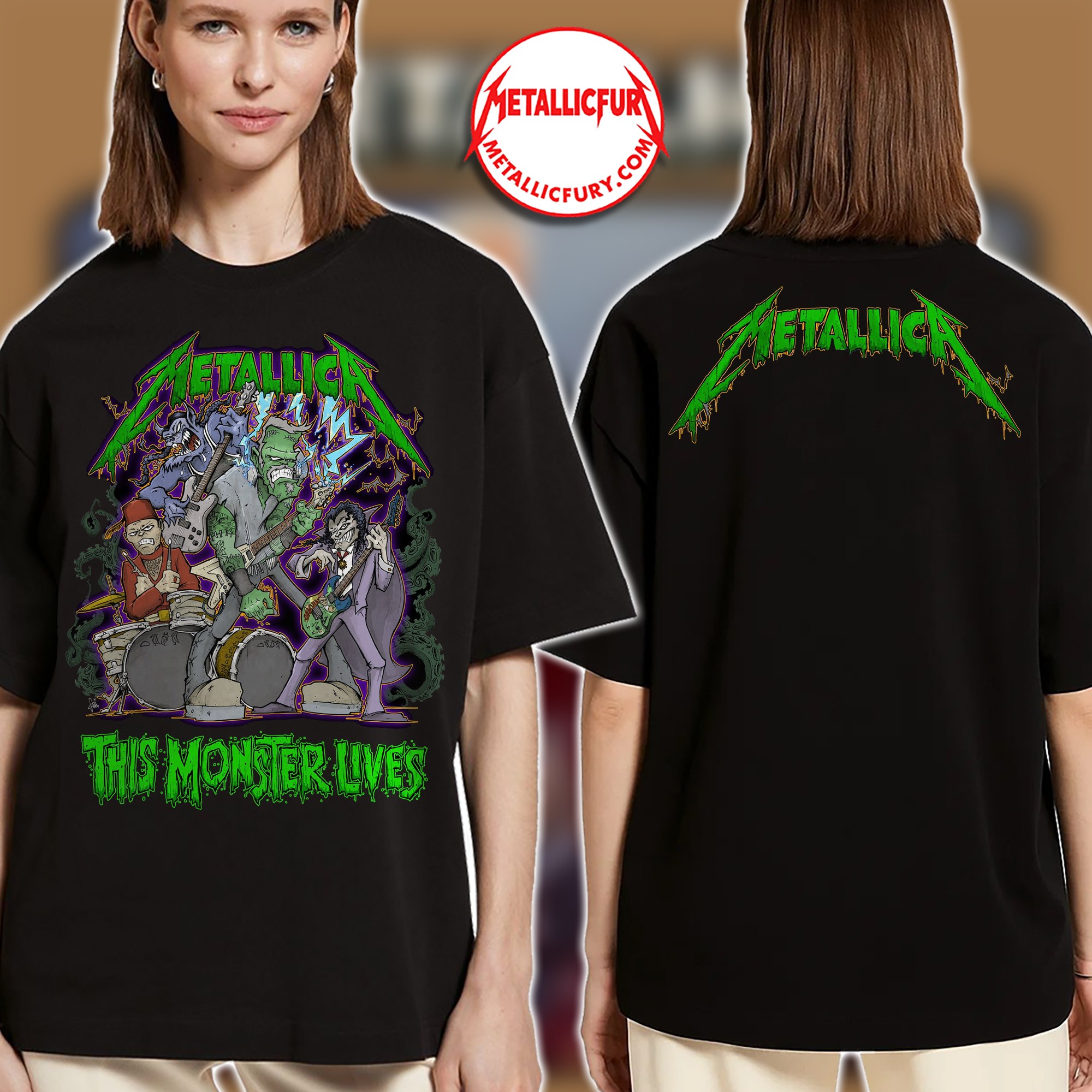Metallica Happy Halloween 2025 T-Shirt – 'This Monster Lives' Artwork – Metalli-Monsters Collection by Squindo – Official Event Design