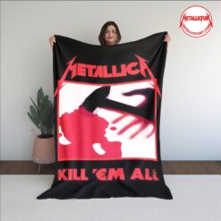 Metallica “Kill ’Em All” Blanket – Classic Album Artwork – Premium Rock Throw Blanket