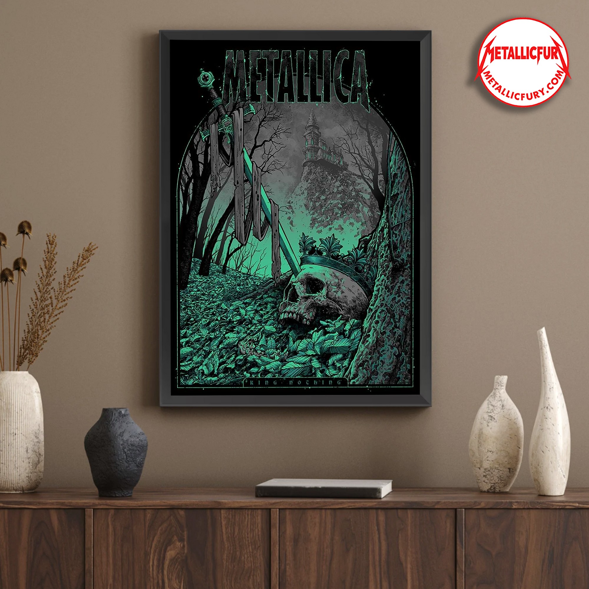 Metallica King Nothing Poster – Dark Forest Skull Artwork – Limited Edition Wall Decor